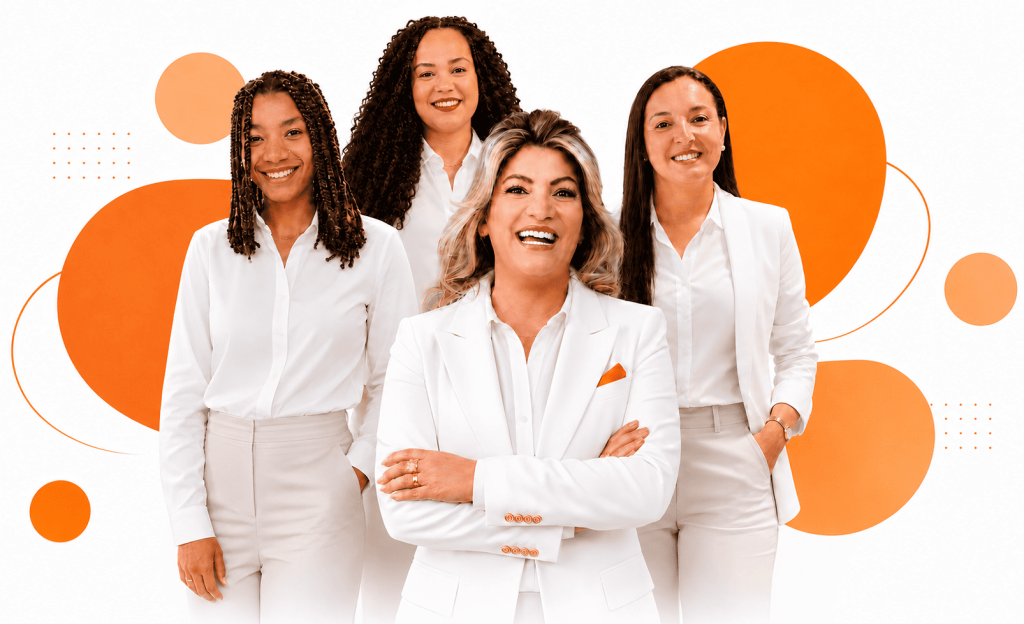 Equipe da corretora Rose Life reunida em ambiente profissional oferecendo consultoria especializada em planos de saúde empresariais.