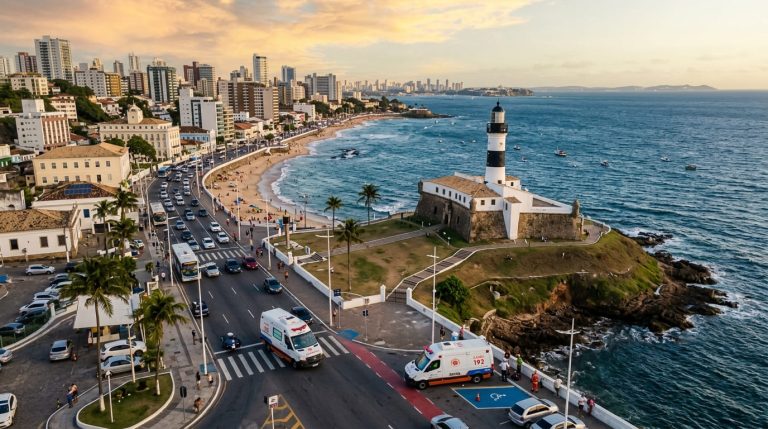 Vista da orla de Salvador representando a busca por plano de saúde em Salvador, Região Metropolitana e Feira de Santana.